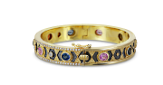 Byzantine Bracelet With Blue and Pink Sapphires