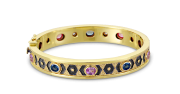 Byzantine Bracelet With Blue and Pink Sapphires