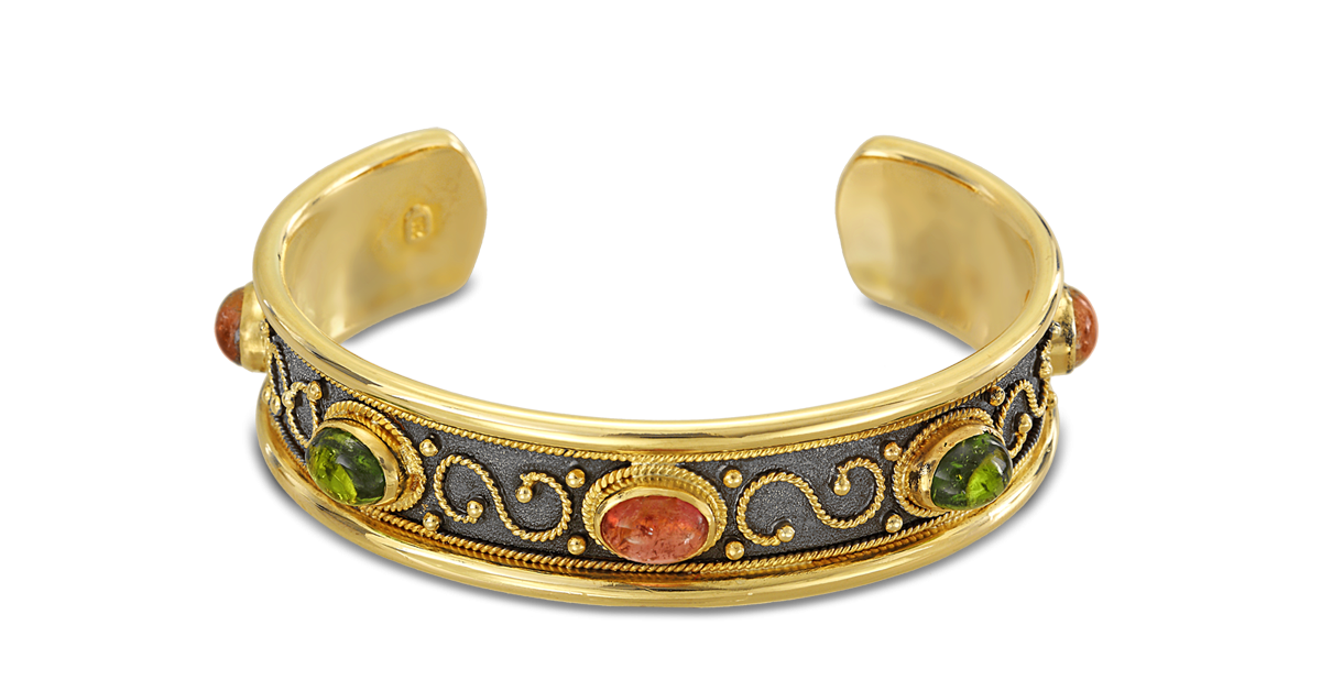 Byzantine Bracelet with Tourmalines
