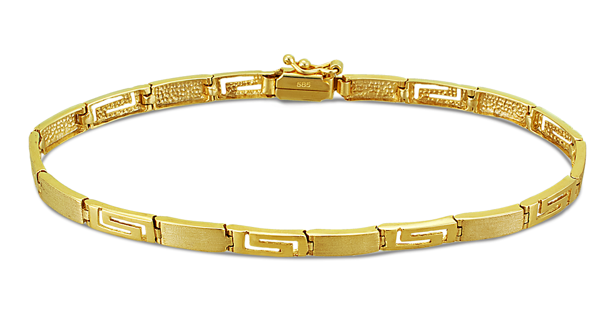 Yellow Gold Greek Key Bracelet