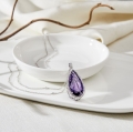 Amethyst Necklace with Diamonds