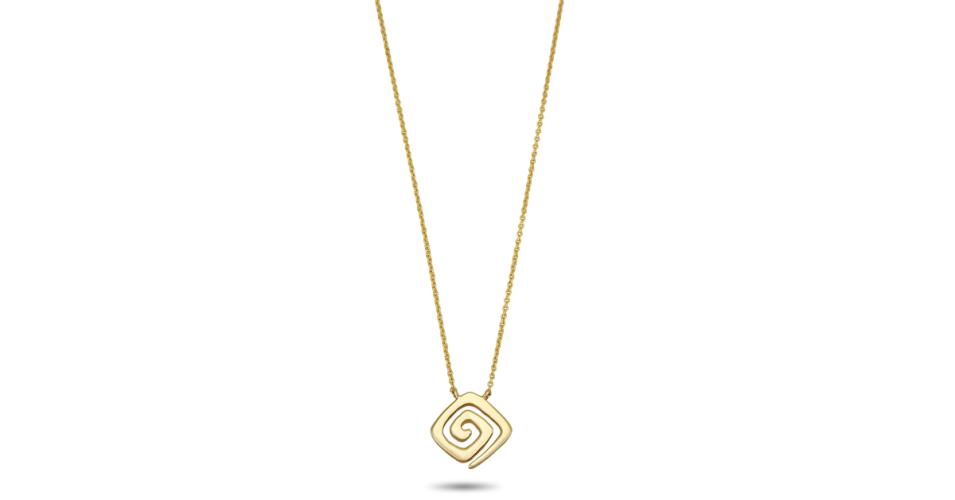 Yellow Gold Greek Key Necklace (small)