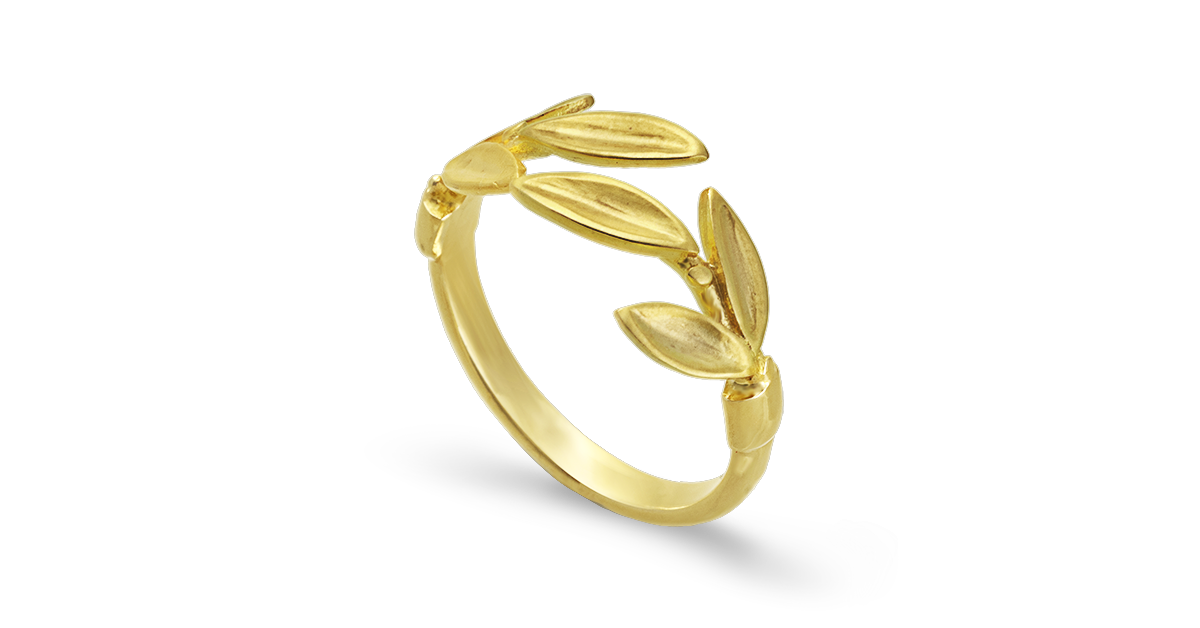 Gold Leaves Ring