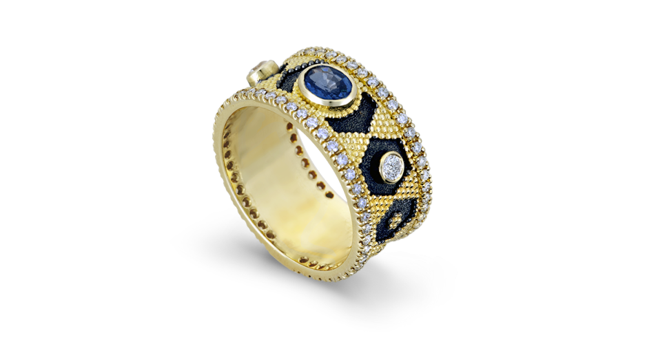 Byzantine Ring With Sapphire
