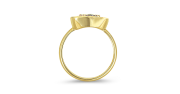 Yellow Gold Evil Eye Ring with Diamonds