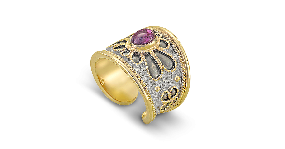 Byzantine Ring with Tourmaline